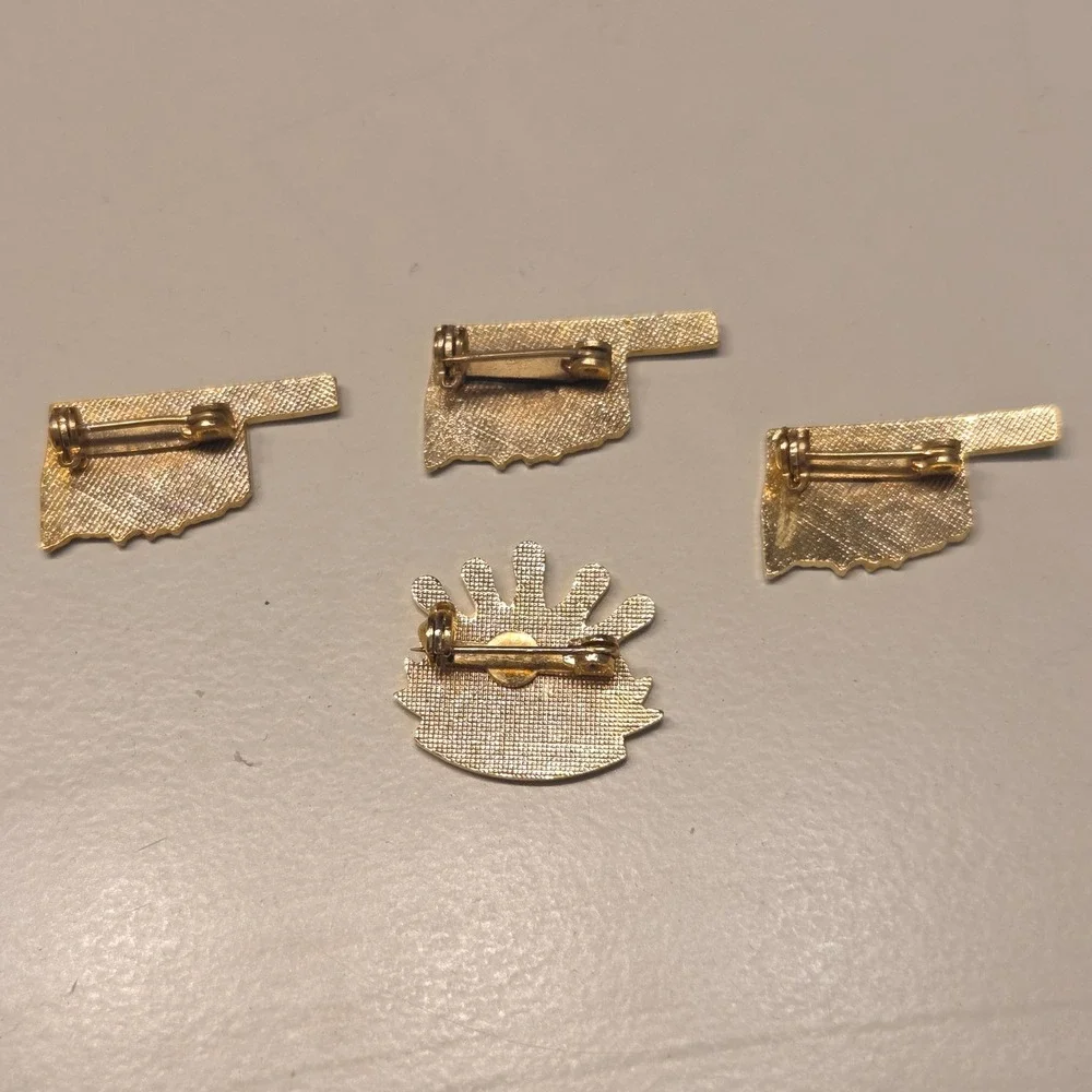 Lot of‎ 4 Lawton FT Sill WBA Bowling Pins Enamel Pins